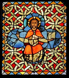 Ventana que representa a Cristo de French School